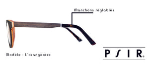 Les manchons réglables de nos lunettes en bois